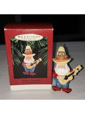 Hallmark keepsake Santa's serenade guitar sing